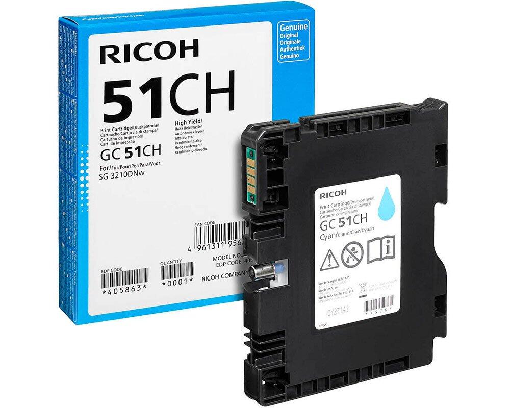 Ricoh Original Tintenpatrone 51CH cyan 2.500 Seiten (405863) Ricoh Original Tintenpatrone 51CH cyan 2.500 Seiten (405863)